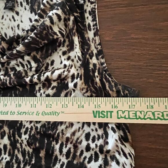 Alfani Cowl Neck Animal Print Sleeveless Blouse Size Medium Career Stylish - Picture 7 of 8